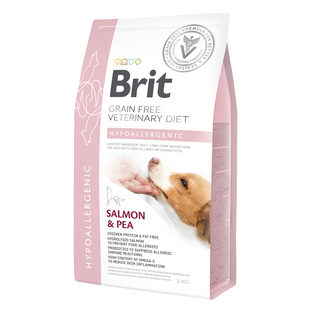 Корм сухий для собак Brit VetDiets при харчовій аллергії Лосось,горох та гречка 2 кг 00-00007489 фото