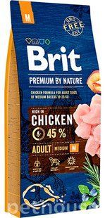 Сухой корм Brit Premium Dog Adult курица M 15 кг 00-00001450 фото