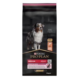Сухой корм Pro Plan Medium Sensitive Skin с лососем 14 кг 00-00000869 фото
