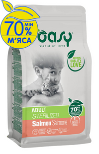 Корм сухий для котів OASY LIFESTAGE Sterilized Лосось 7,5 кг 00-00015823 фото